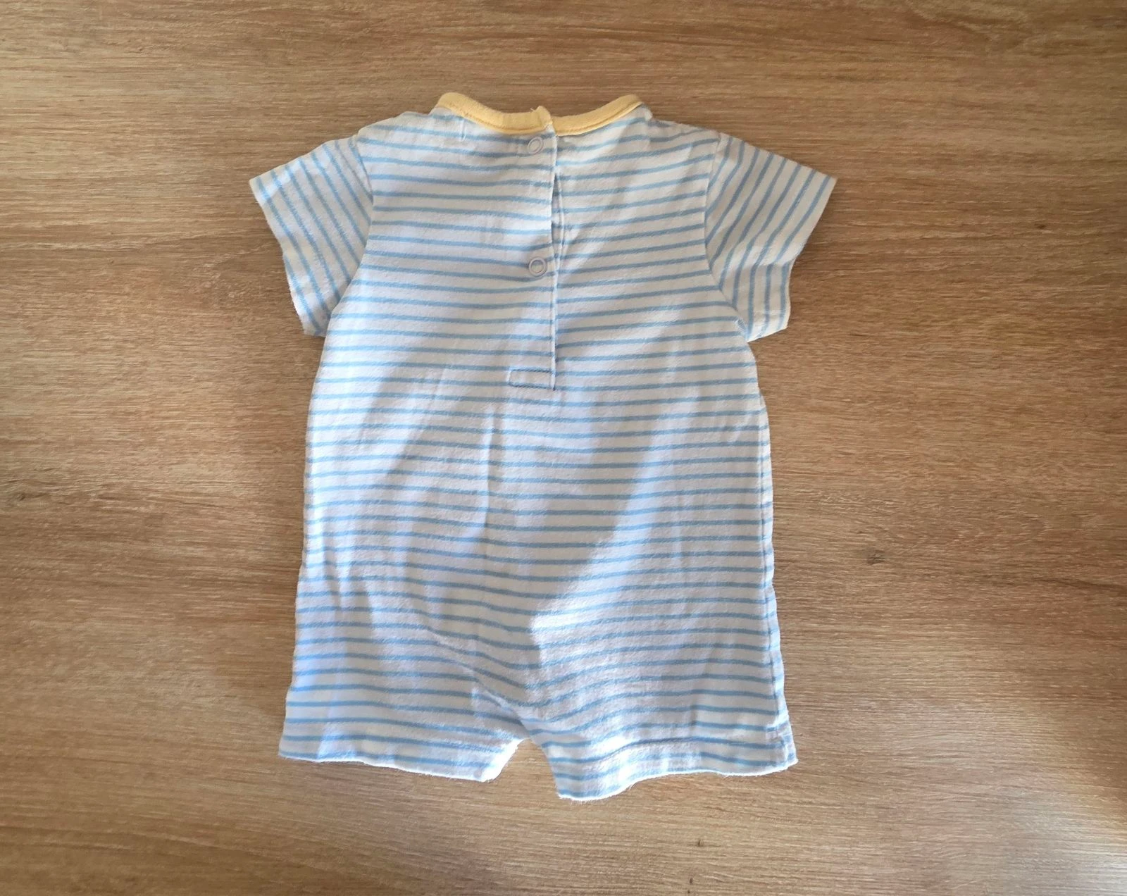 Combishort listrado azul e branco Tex Baby Tamanho 3 meses – photo 3